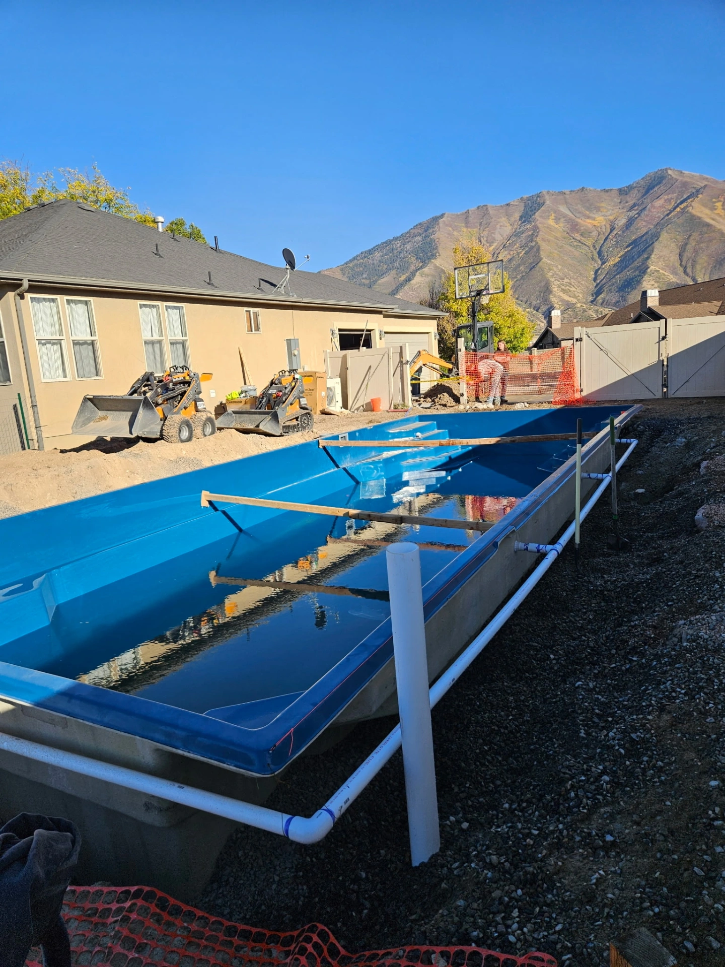Step 3 — Shell filled with water as backfill progresses around the perimeter